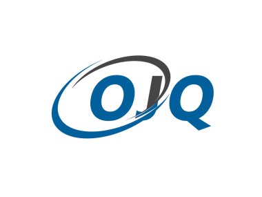OJQ yaratıcı logo tasarımı vektör çizimi