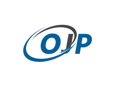 OJP yaratıcı logo tasarımı vektör çizimi