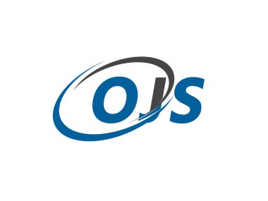 OJS yaratıcı logo tasarımı vektör çizimi