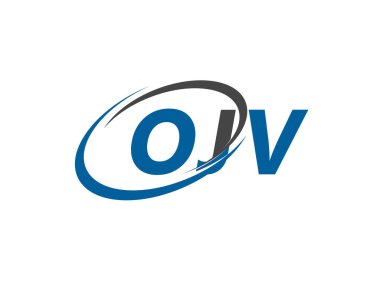 OJV yaratıcı logo tasarımı vektör çizimi