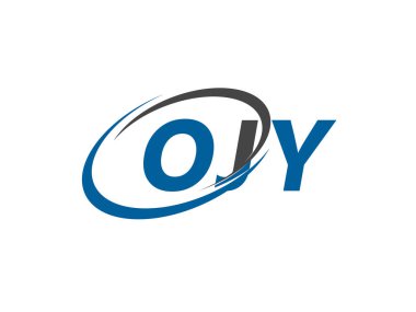 OJY yaratıcı logo tasarımı vektör çizimi