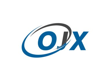 OJX yaratıcı logo tasarımı vektör çizimi