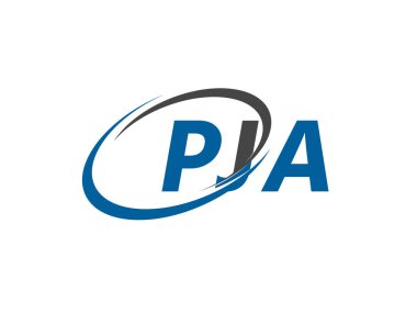 PJA yaratıcı logo tasarımı vektör çizimi