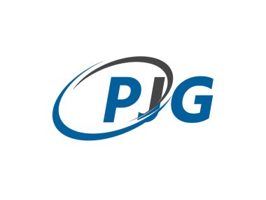 PJG yaratıcı logo tasarımı vektör çizimi