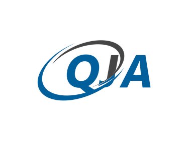 QJA yaratıcı logo tasarımı vektör çizimi