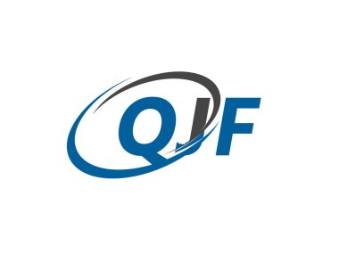 QJF yaratıcı logo tasarımı vektör çizimi