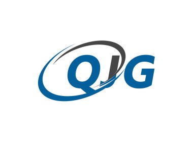 QJG yaratıcı logo tasarımı vektör çizimi