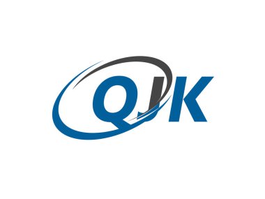 QJK yaratıcı logo tasarımı vektör çizimi