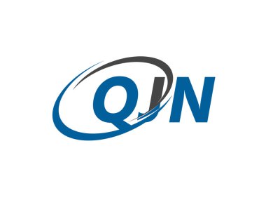 QJN yaratıcı logo tasarımı vektör çizimi