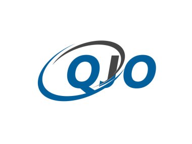 QJO yaratıcı logo tasarımı vektör çizimi