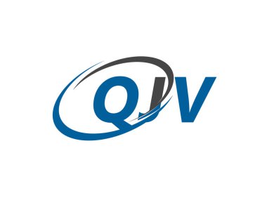 QJV yaratıcı logo tasarımı vektör çizimi