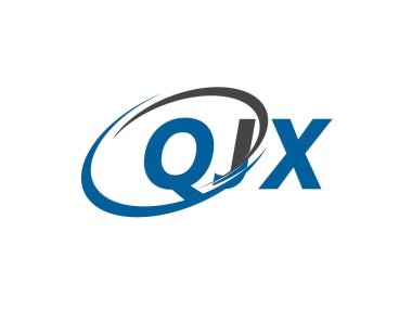 QJX yaratıcı logo tasarımı vektör çizimi
