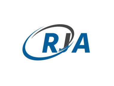 RJA yaratıcı logo tasarımı vektör çizimi