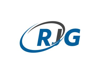 RJG yaratıcı logo tasarımı vektör çizimi