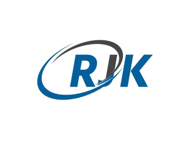 RJK yaratıcı logo tasarımı vektör çizimi