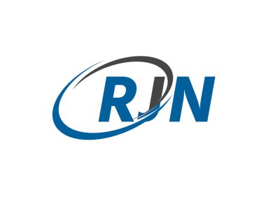 RJN yaratıcı logo tasarımı vektör çizimi
