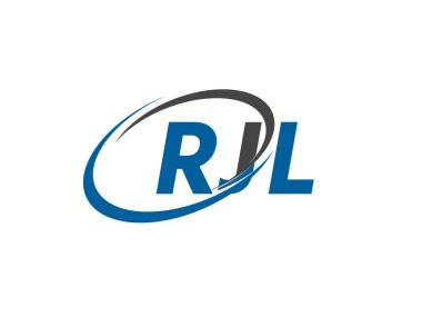 RJL yaratıcı logo tasarımı vektör çizimi