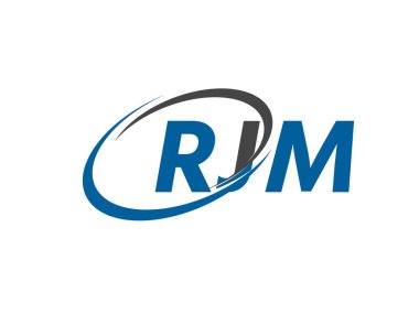 RJM yaratıcı logo tasarımı vektör çizimi