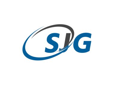 SJG yaratıcı logo tasarımı vektör çizimi