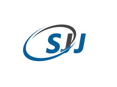 SJJ yaratıcı logo tasarımı vektör çizimi