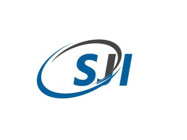 SJI yaratıcı logo tasarımı vektör çizimi