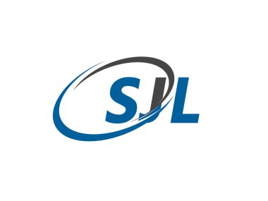 SJL yaratıcı logo tasarımı vektör çizimi