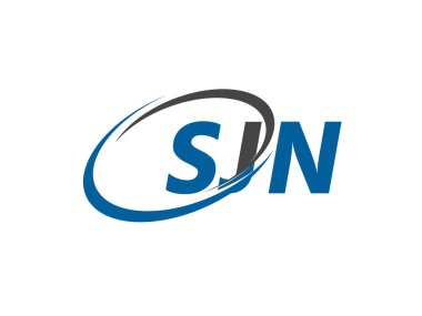 SJN yaratıcı logo tasarımı vektör çizimi