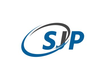 SJP yaratıcı logo tasarımı vektör çizimi