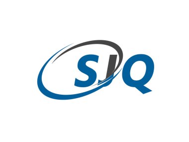 SJQ yaratıcı logo tasarımı vektör çizimi