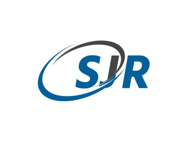 SJR yaratıcı logo tasarımı vektör çizimi