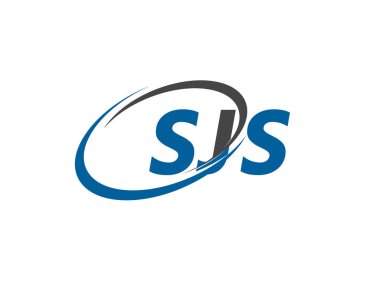 SJS yaratıcı logo tasarımı vektör çizimi