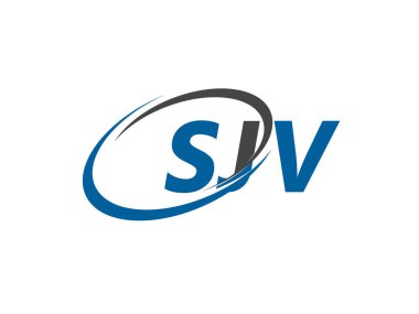 SJV yaratıcı logo tasarımı vektör çizimi
