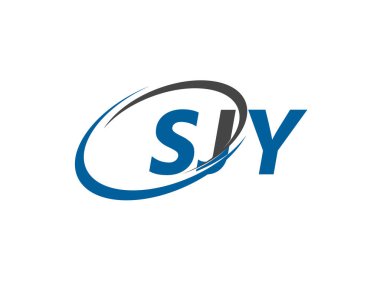 SJY yaratıcı logo tasarımı vektör çizimi