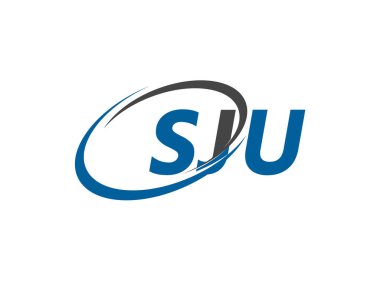 SJU yaratıcı logo tasarımı vektör çizimi