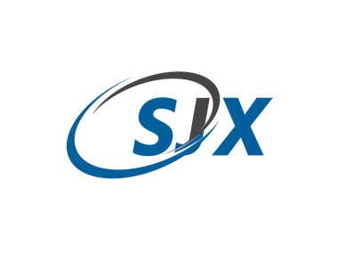 SJX yaratıcı logo tasarımı vektör çizimi