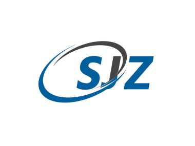 SJZ yaratıcı logo tasarımı vektör çizimi