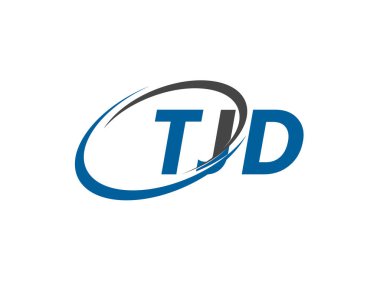 TJD yaratıcı logo tasarımı vektör çizimi