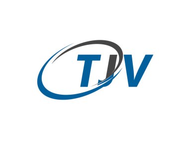 TJV yaratıcı logo tasarımı vektör çizimi