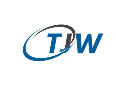 TJW yaratıcı logo tasarımı vektör çizimi