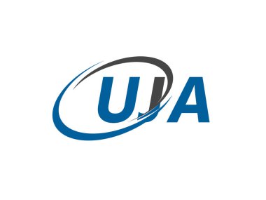 UJA yaratıcı logo tasarımı vektör çizimi