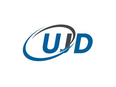 UJD yaratıcı logo tasarımı vektör çizimi