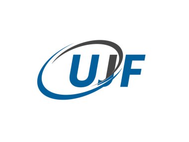 UJF yaratıcı logo tasarımı vektör çizimi