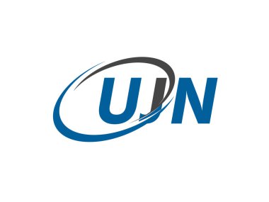 UJN yaratıcı logo tasarımı vektör çizimi