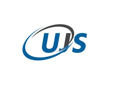 UJS yaratıcı logo tasarımı vektör çizimi