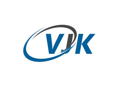 VJK yaratıcı logo tasarımı vektör çizimi
