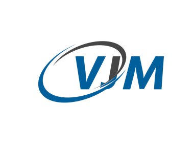 VJM yaratıcı logo tasarımı vektör çizimi