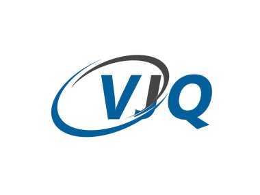VJQ yaratıcı logo tasarımı vektör çizimi