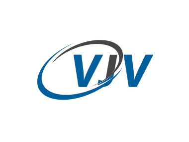 VJV yaratıcı logo tasarımı vektör çizimi