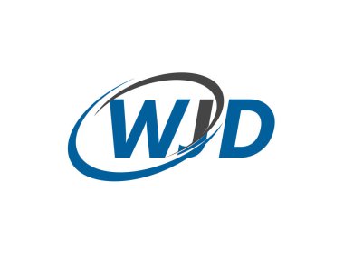 WJD yaratıcı logo tasarımı vektör çizimi