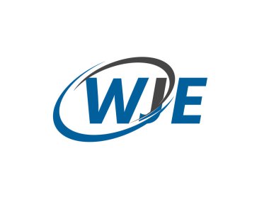 WJE yaratıcı logo tasarımı vektör çizimi